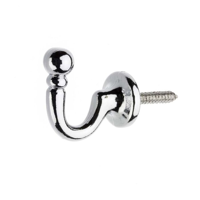 Ball Tie Back Hooks in Chrome