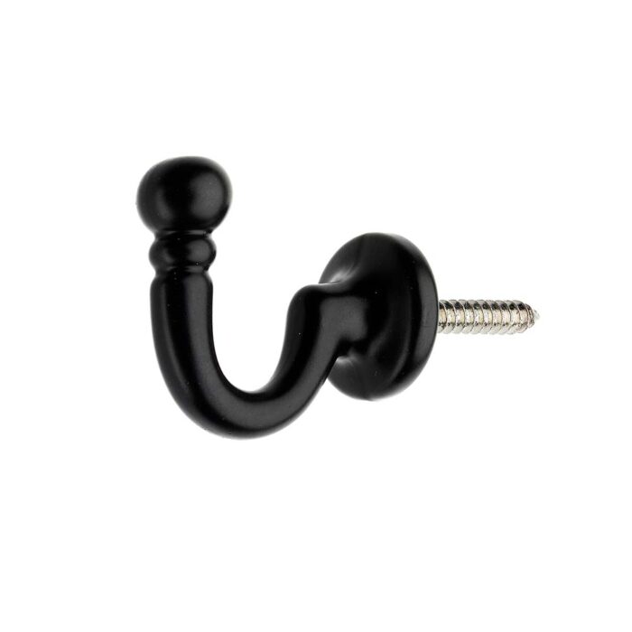 Ball Tie Back Hooks in Black
