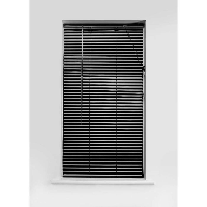 Aluminium Venetian Black Blind 25mm