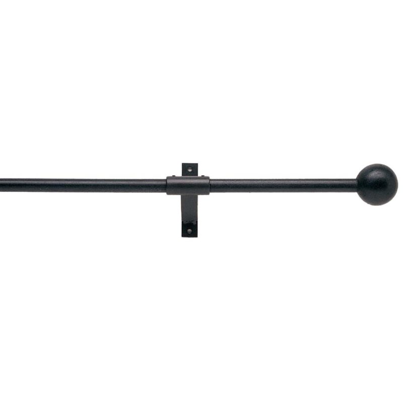 Artisan 16mm Cannon Black Wrought Iron Pole Black and White Interiors